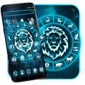 Neon Blue Leo Horoscope Theme