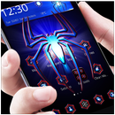 Neon blue spider theme APK