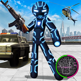 Black Stickman Rope Hero Gangstar Crime biểu tượng