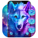 Neon Galaxy Wolf Theme APK