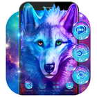 Neon Galaxy Wolf Theme icon