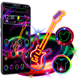 Icona Tema di chitarra al neon