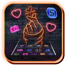 Neon finger love theme APK download