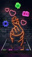 Neon finger love theme ภาพหน้าจอ 1