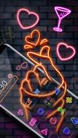 Neon finger love theme screenshot 2