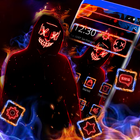 Neon Fire Smoke Mask Theme-icoon