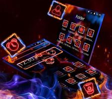 Neon Fire Smoke Mask Theme screenshot 1