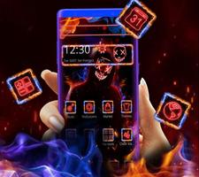 Neon Fire Smoke Mask Theme screenshot 2