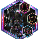 Neon hexagon theme APK