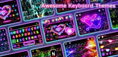 Neon Cool Keyboard&Themes Affiche