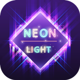 Placa rolagem de luz de néon ícone