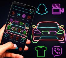 Neon line car theme screenshot 1