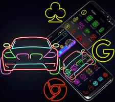Neon line car theme screenshot 2