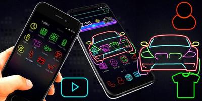 Neon line car theme screenshot 3