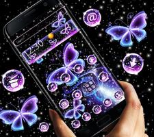 Neon butterfly theme screenshot 2