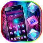 Neon sterrenhemel thema-icoon