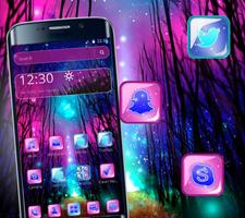 Neon starry theme পোস্টার