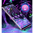 Neon Purple Tiger Theme APK