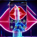Red Neon Lips Theme APK