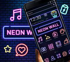 Neon wall theme পোস্টার