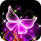 Neon Butterfly Wallpaper icône