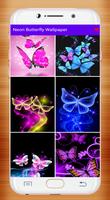 Neon Butterfly Wallpaper capture d'écran 2