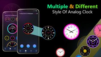 Analog clock: Neon Night Clock poster