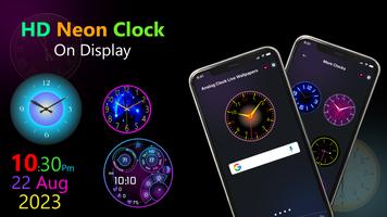 Analog clock: Neon Night Clock screenshot 1
