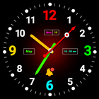 Reloj digital de neón icono