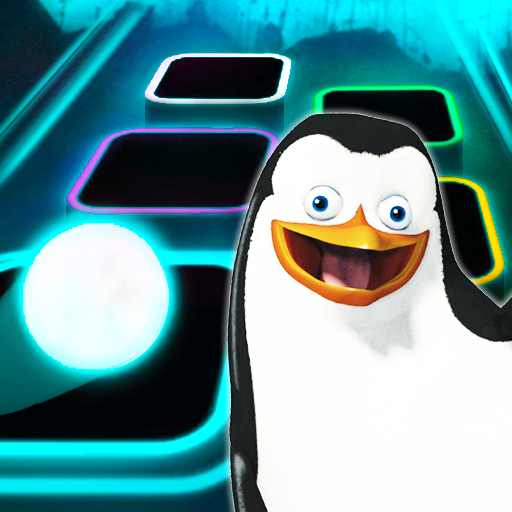 Penguins of Madagascar Theme Tiles Neon Jump