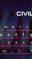 Neon Led keyboard - Civil War  poster