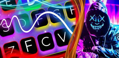 Neon LED Mask Keyboard ポスター