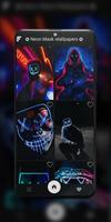 Dark Neon Mask Wallpapers capture d'écran 2