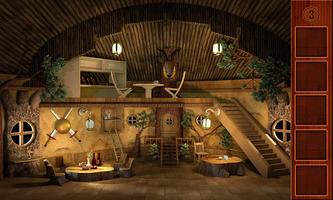 Escape Spiel Haus auf Baum Plakat