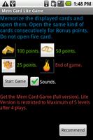 Mem Card  Free Game  - Skill 截图 1
