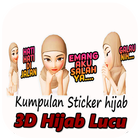 Icona Hijab 3D Stickers Lucu WA - WAStickerApps