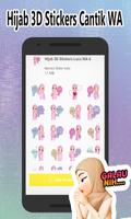 Hijab 3D Stickers Lucu WA - WAStickerApps اسکرین شاٹ 1