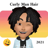 Curly hair for men ไอคอน