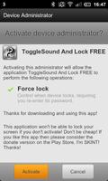 Toggle Sound And Lock FREE скриншот 1