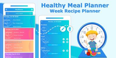 Healthy Meal Planner – Week Recipe Planner Cartaz