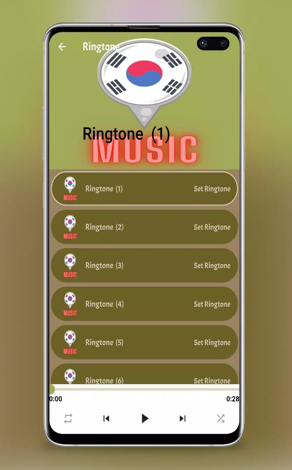 Korean Ringtones APK pour Android Télécharger
