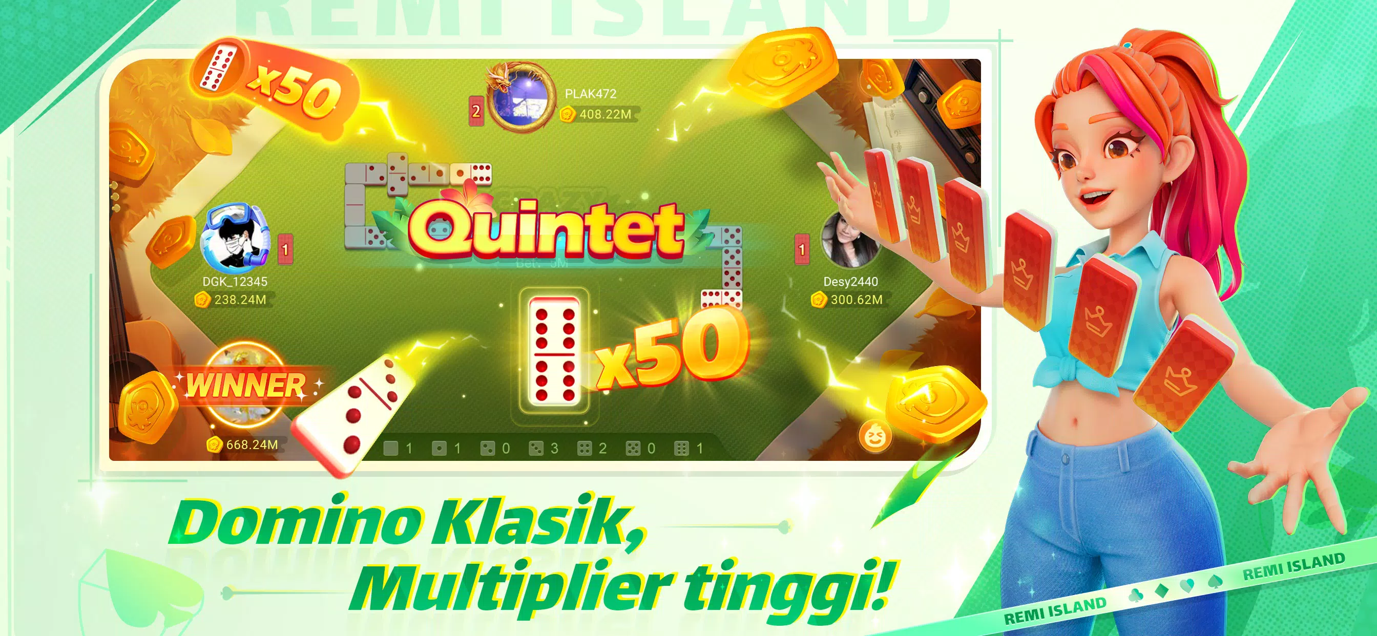 Poker Island-Crazy Domino