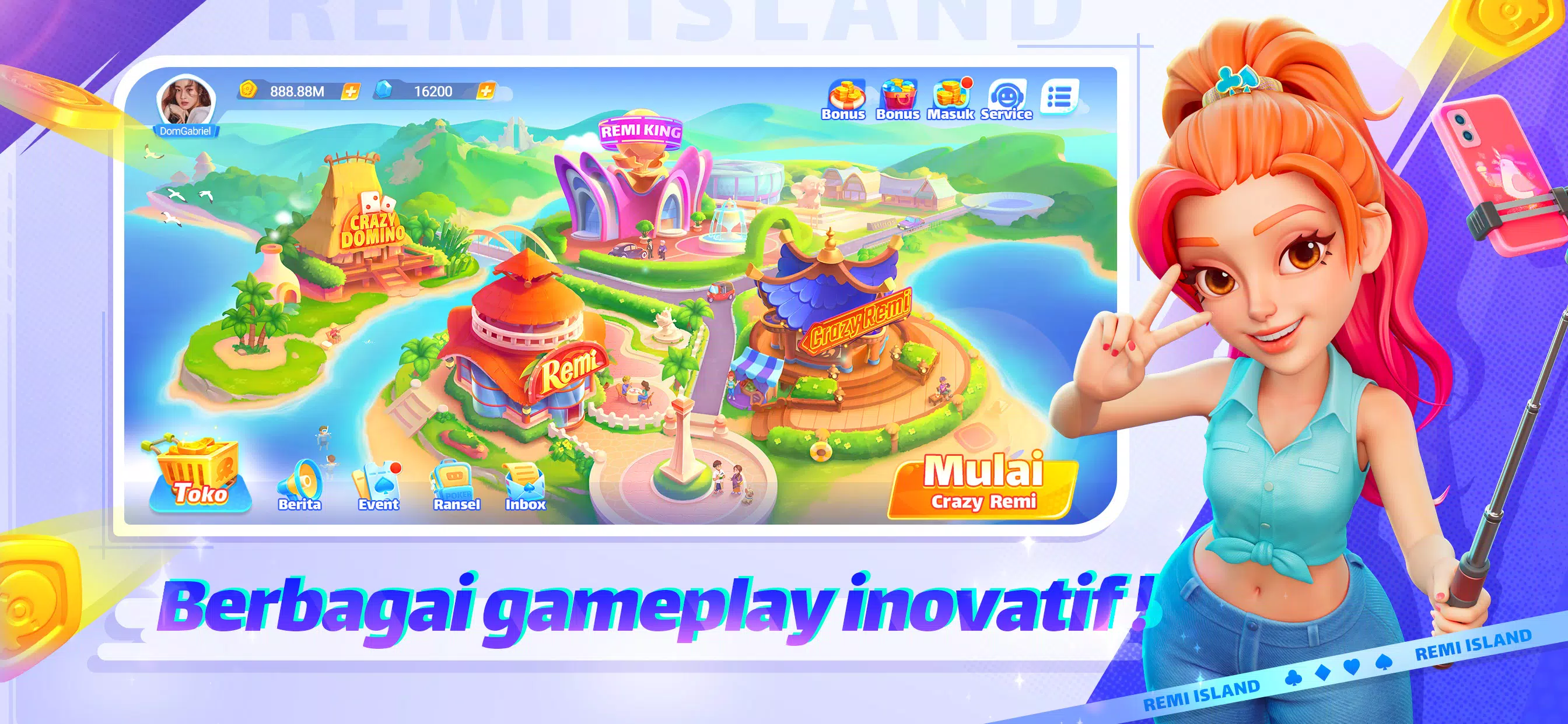 Poker Island-Crazy Domino