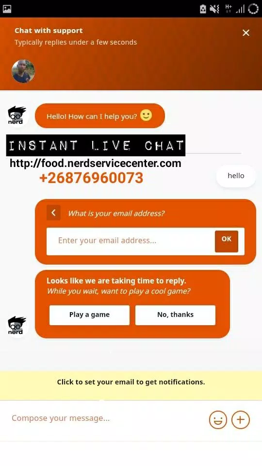 Food chat e live Live Chat