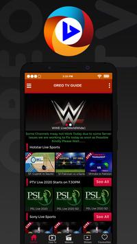 Oreo TV : Live Cricket TV & Movies Tips and Guide poster