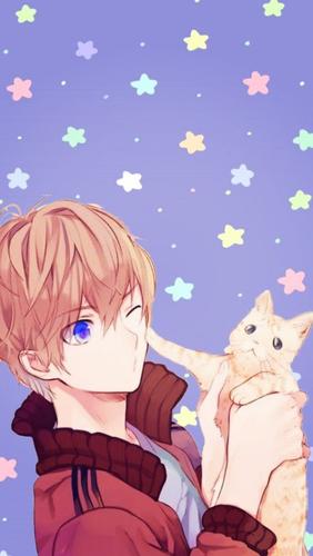 Anime Boy Cat Traveling Anime 4K Wallpaper iPhone HD Phone #6310f