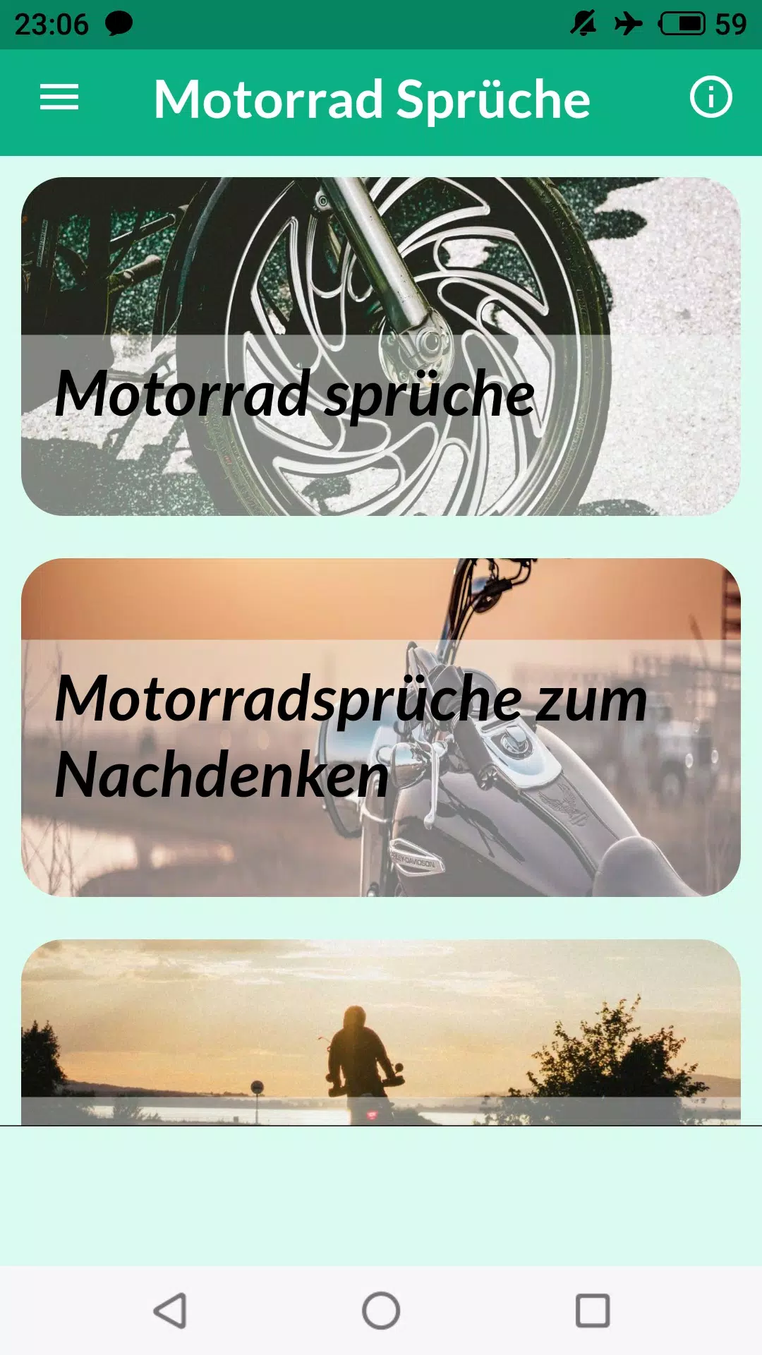 historisch Verletzung Überlastung motorrad sprüche bilder Falle