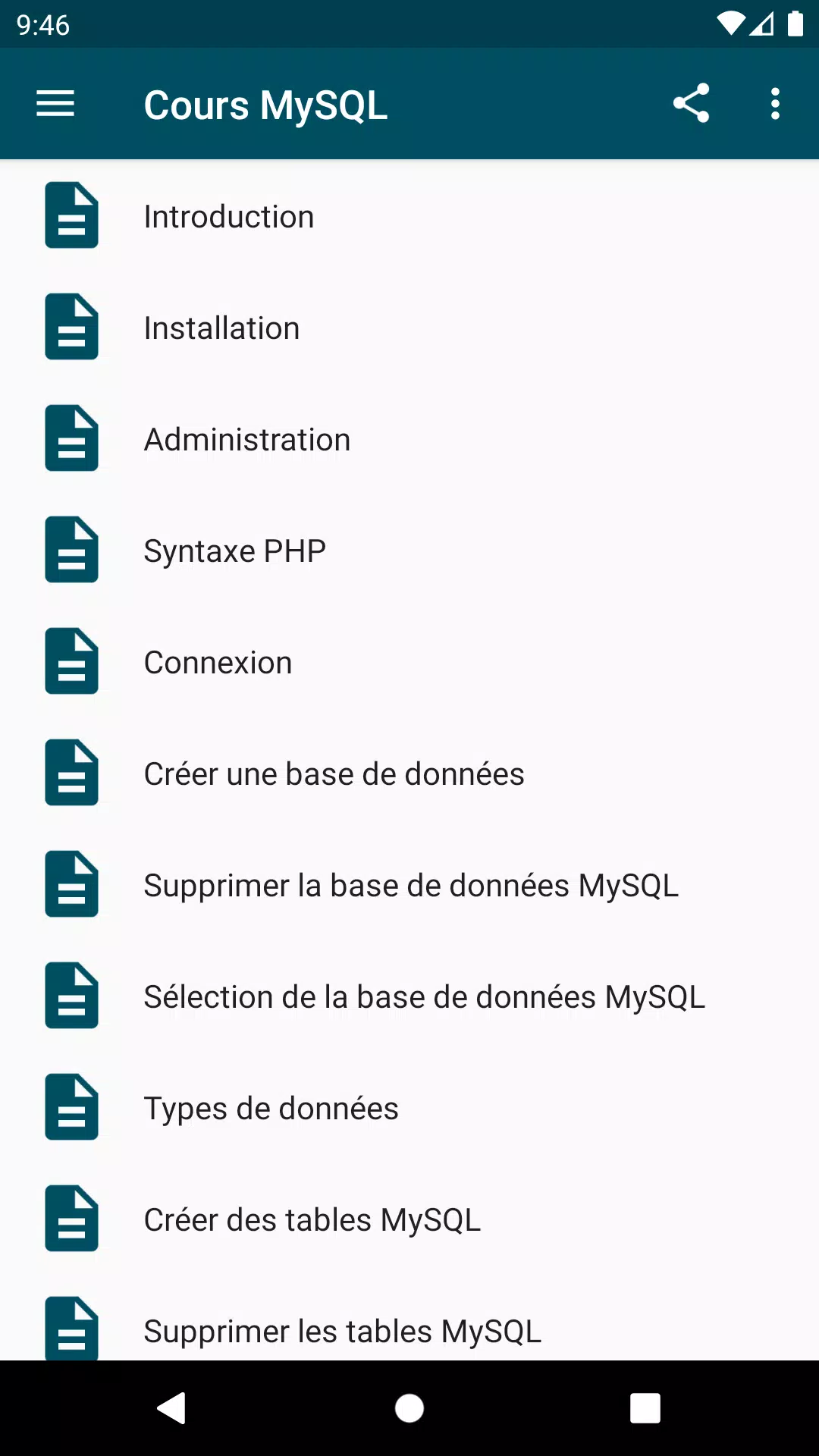 Cours MySQL APK for Android Download