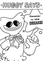 Huggy Wuggy coloring wallpaper Poster