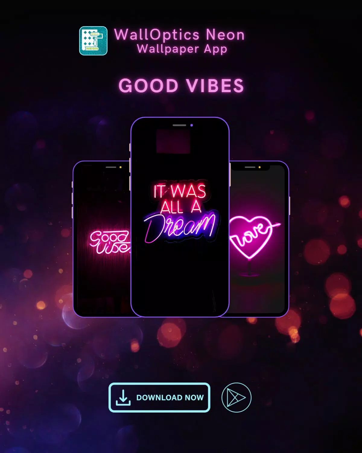 Download Good Vibes Neon Pink Aesthetic Vibes Wallpaper